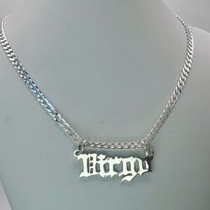 Silver Nameplate Necklace